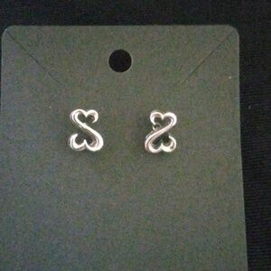 Vintage Sterling Silver, Jane Seymour's Open Heart Earrings
